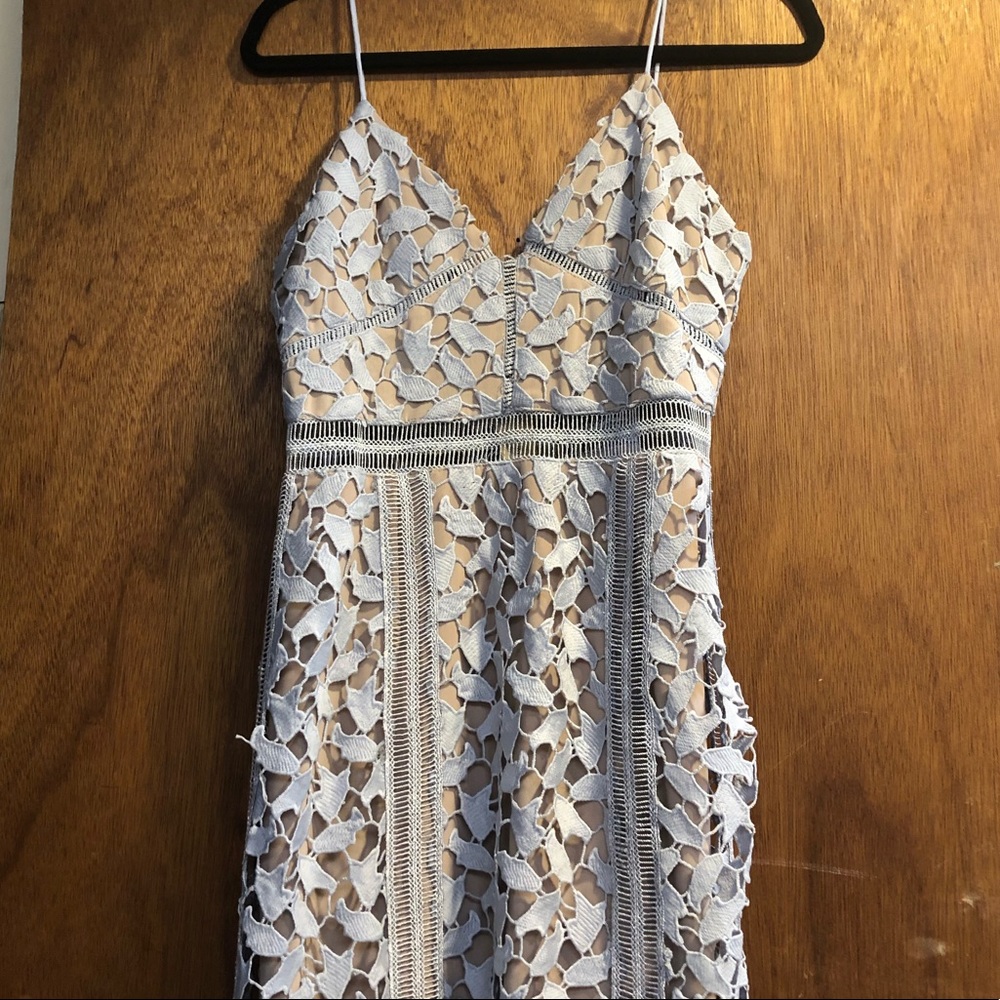 Light Blue Crotched Dress